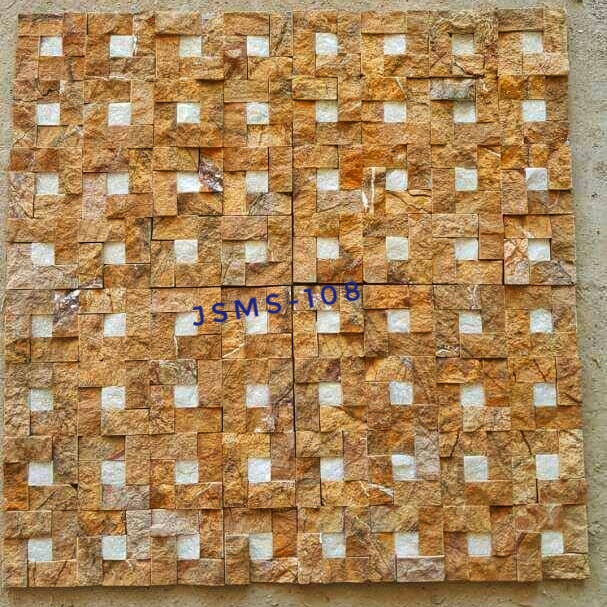 Natural Stone Marble Split Face Mosaic Wall Tile